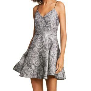 Alice + Olivia Metallic Paisley Mini Dress, 10